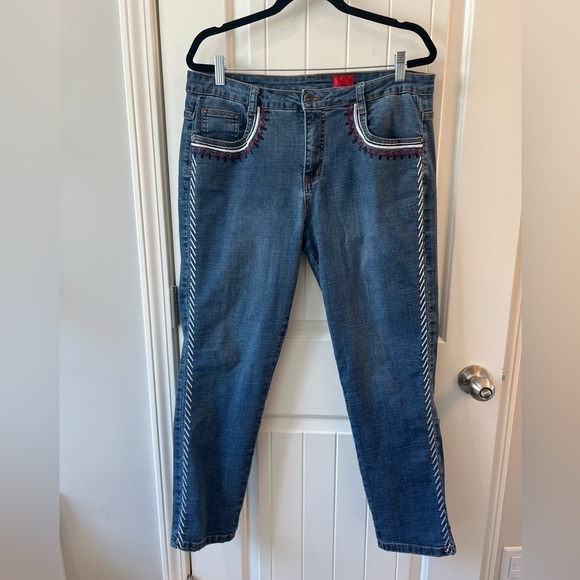 V Christina embroidered jeans size 14 - Picture 1 of 8